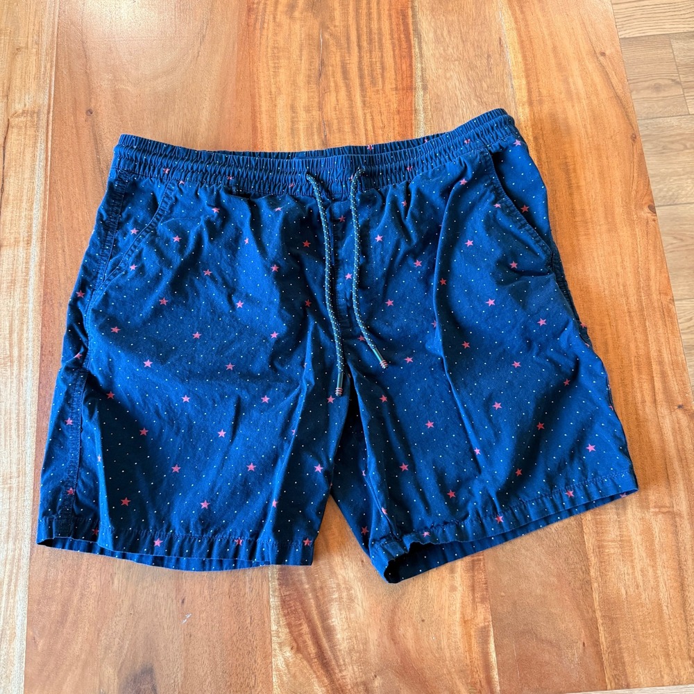 Denim & Flower‎ Men's Navy/Red/White Star Patriotic Shorts Size XL